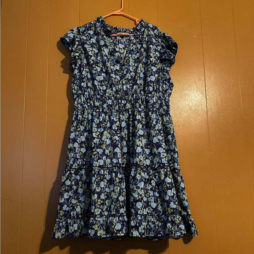 Floral Blue  Dress